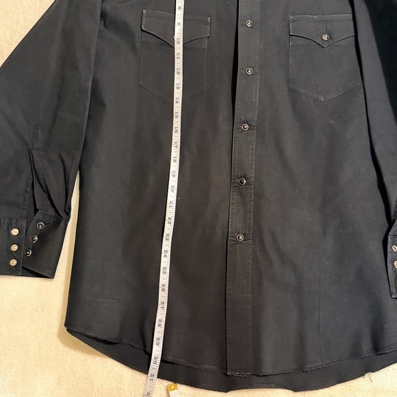 Wrangler‎ Black Pearl Snap Button Up Western Shirt Men’s 16x33 - Picture 6 of 7